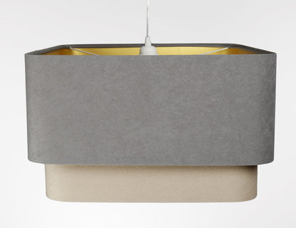 Kwadro Duo Velours hanglamp