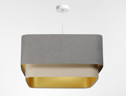 Kwadro Duo Velours hanglamp