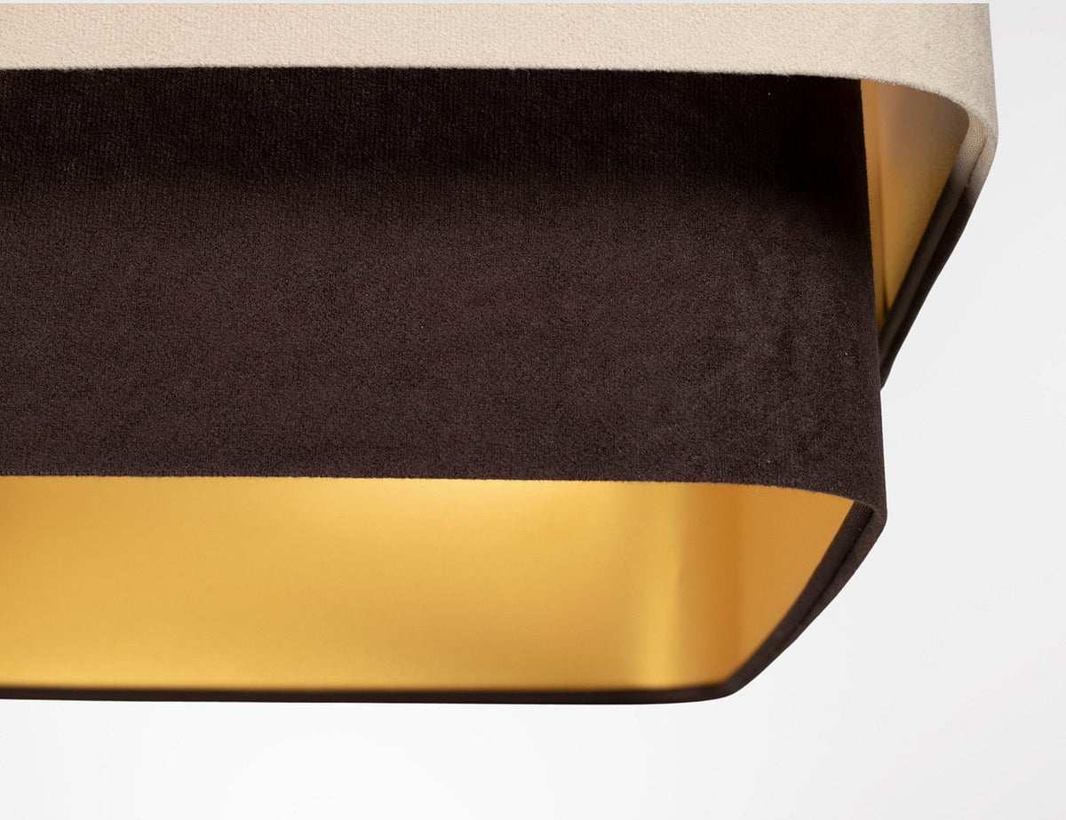 Kwadro Duo Velours hanglamp