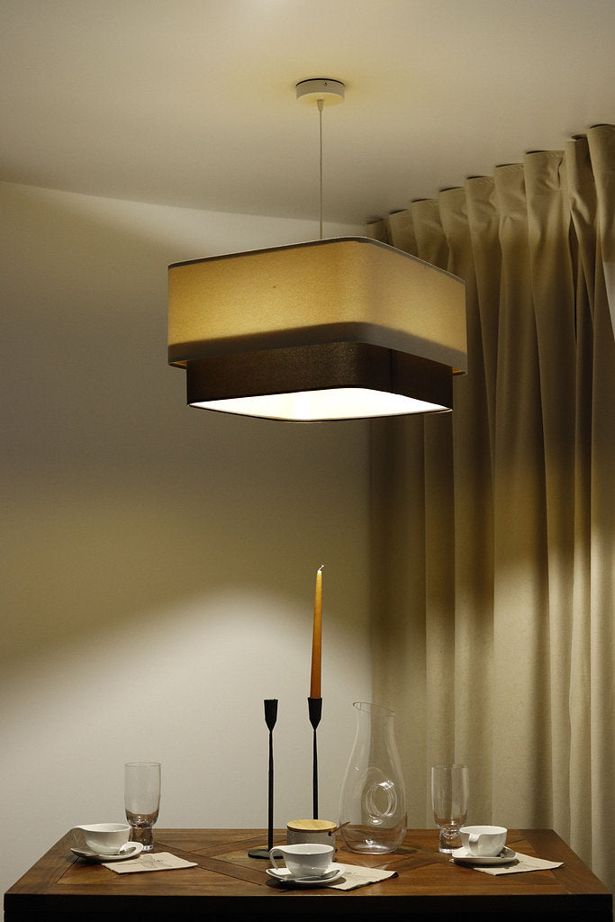 Kwadro Duo Velours hanglamp