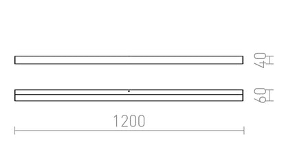 Leviora | Bathroom LED Wall Light | 120 cm 24 W IP44