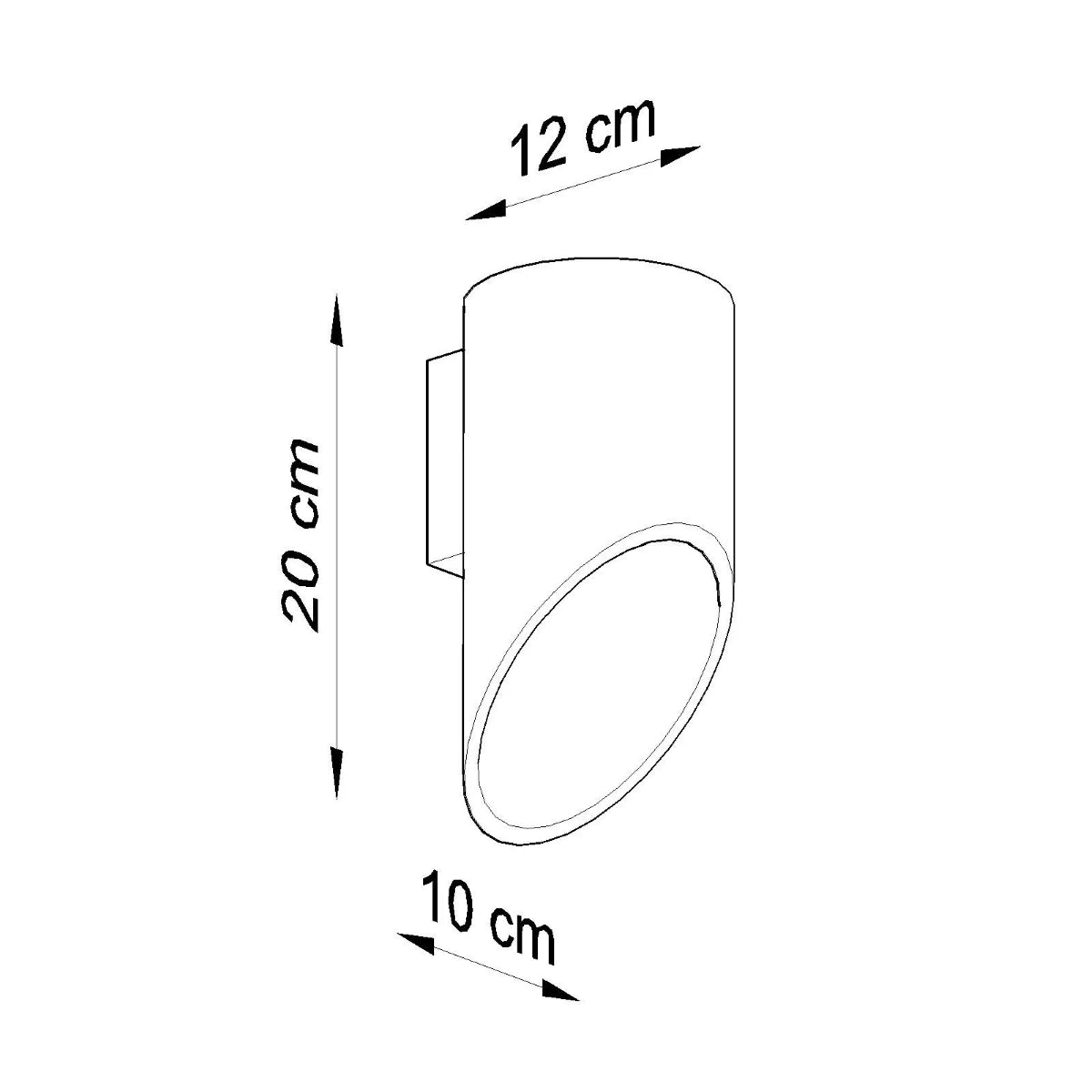 Linea Tube | zylindrische Wandleuchte | mattschwarz