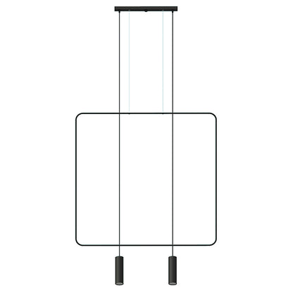Linea Twin | 2-light linear pendant lamp | matt black