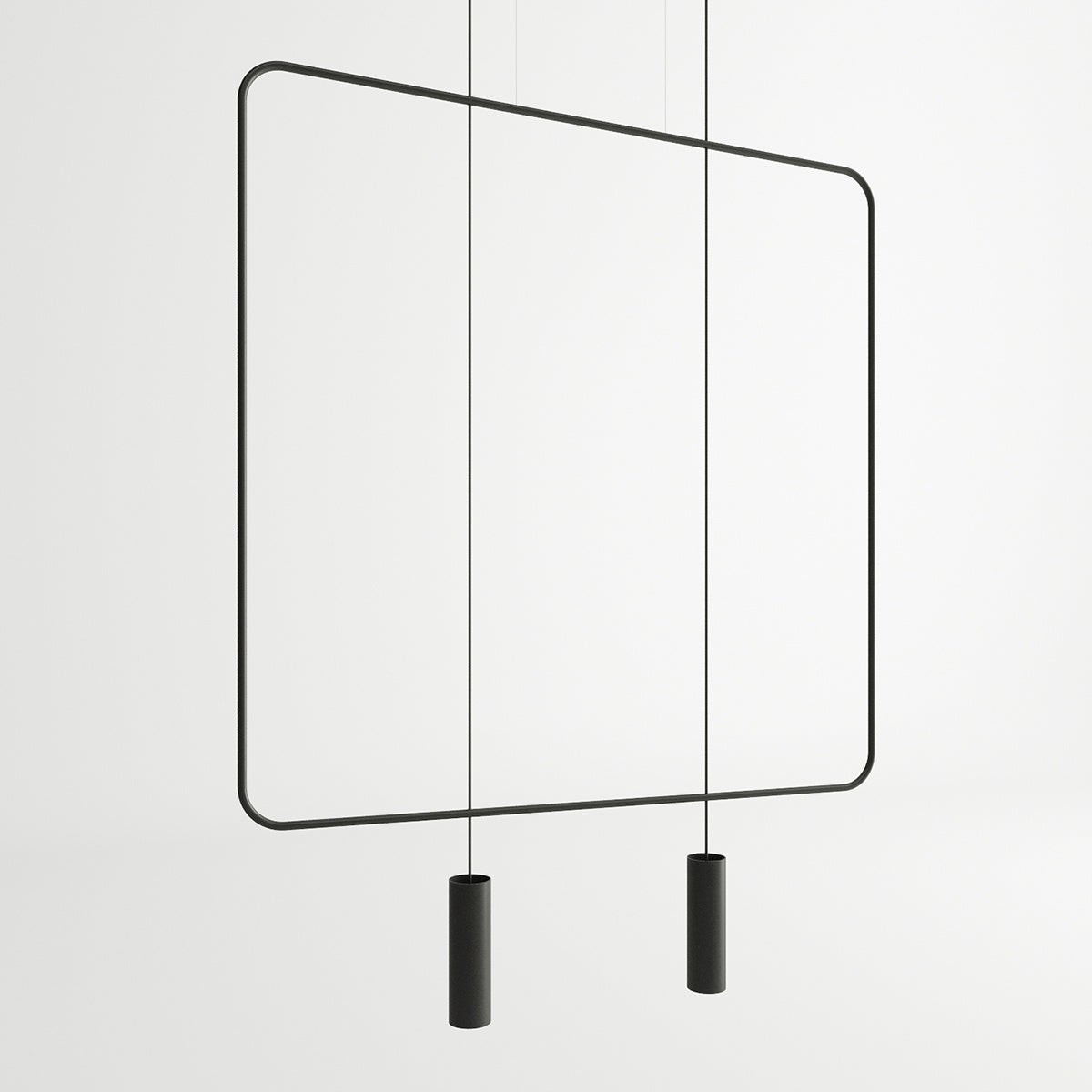 Linea Twin | 2-light linear pendant lamp | matt black