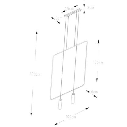 Linea Twin | 2-light linear pendant lamp | matt black