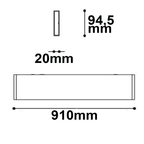 Linevo | Linear up/down LED wall light | 90 cm 30 W