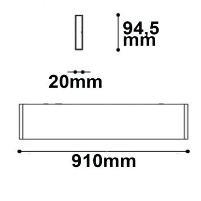 Linevo | Linear up/down LED wall light | 90 cm 30 W