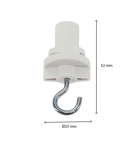 Lumexa 3-fase adapter met haak wit
