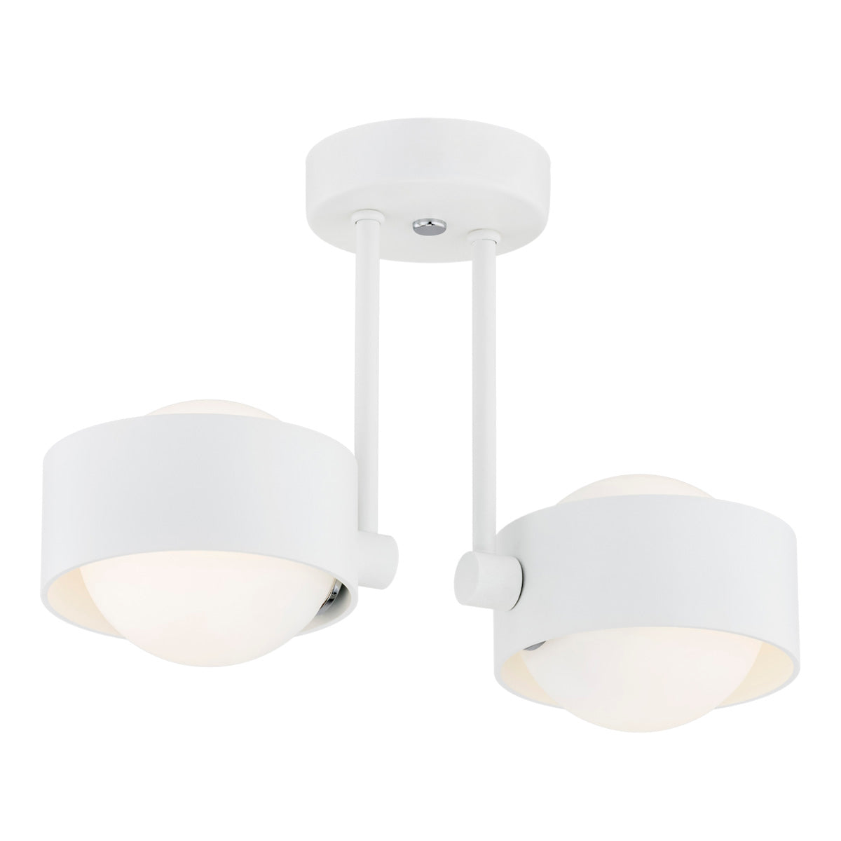 Massimo Plus hanglamp Opaalglas-wit 2-lichts
