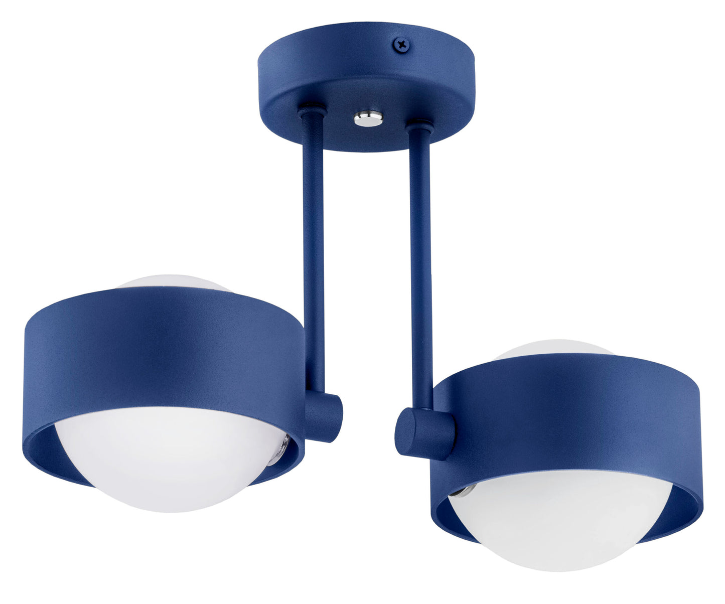 Massimo Plus hanglamp Opaalglas-marineblauw 2-lichts