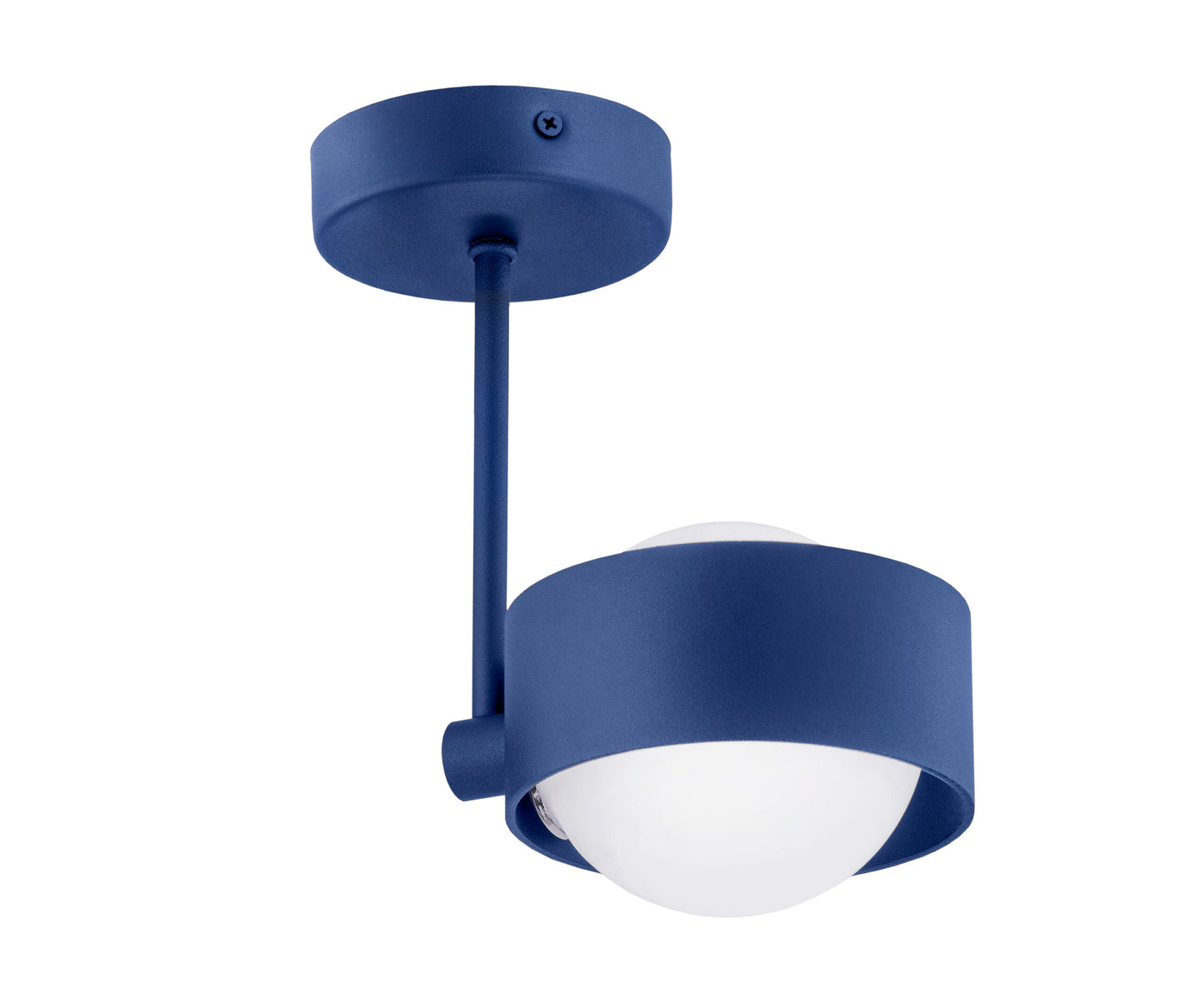 Massimo Plus hanglamp Opaalglas-marineblauw 1-lichts