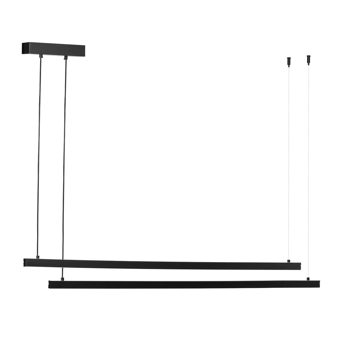 Miami LED hanglamp Zwart dubbele ring