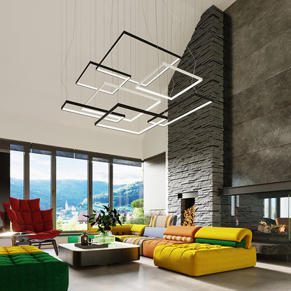 Nexaro LED pendant light square 50W M | 3000K or 4000K | black / white / gold