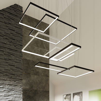 Nexaro LED pendant light square 50W M | 3000K or 4000K | black / white / gold