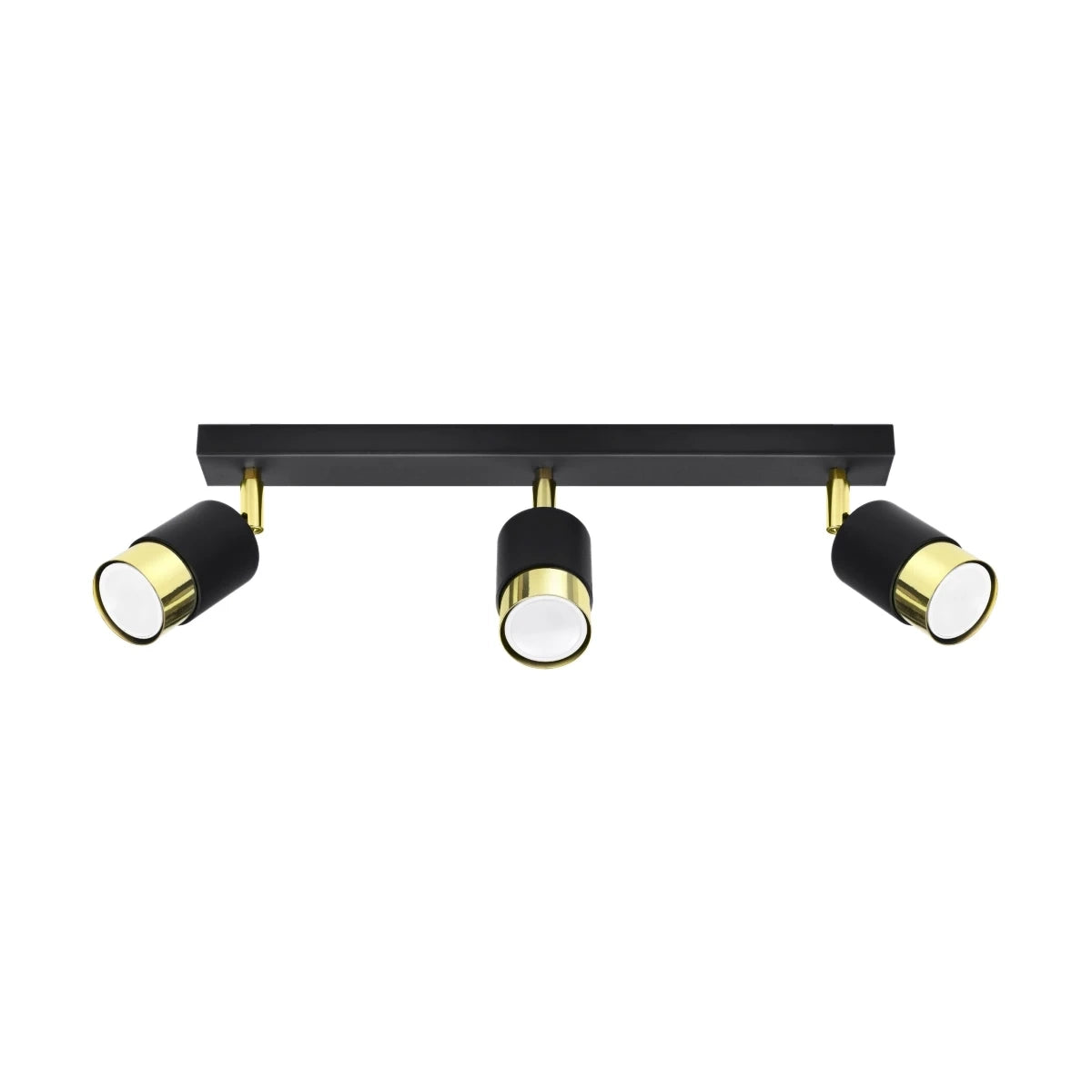 Noir Trio | 3-Light Ceiling Lamp | Matte Black & Gold