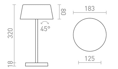Noira Tafel Lamp Dim Zwart Wit