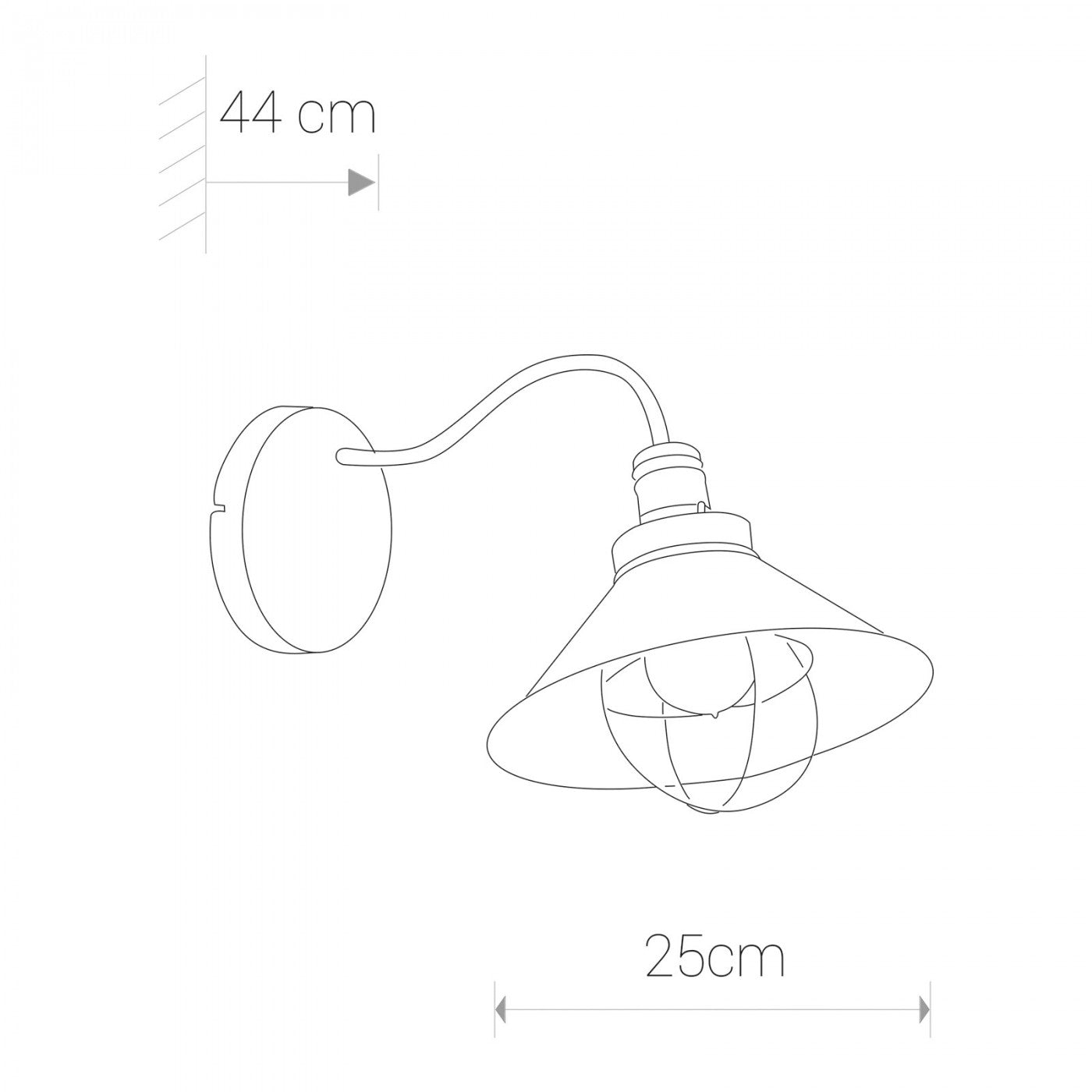 GARRET I wandlamp afmetingen