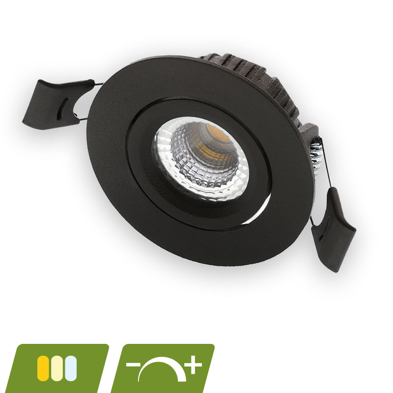 Noxelo Slim-Fit LED recessed spotlight 5W CCT dimmable IP44 | black / silver / white / gold