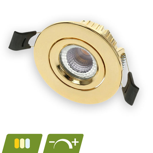 Noxelo Slim-Fit LED recessed spotlight 5W CCT dimmable IP44 | black / silver / white / gold