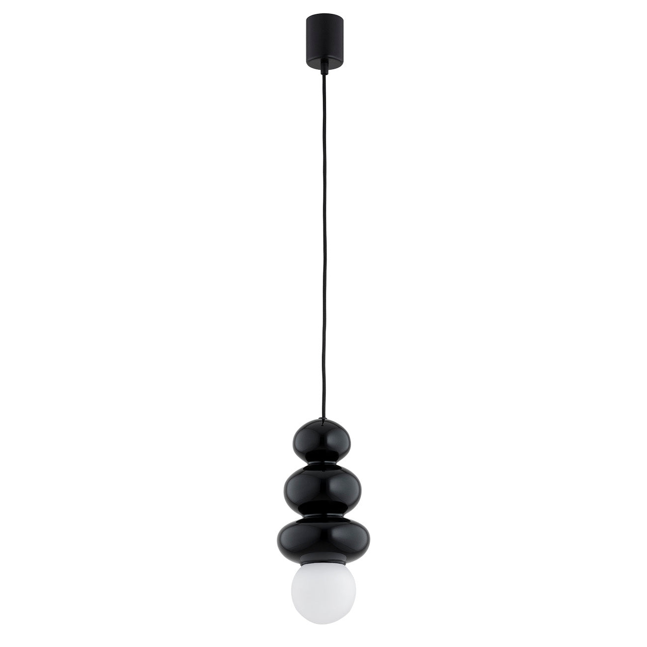 Orlando Plus hanglamp Zwartgroen-opaal