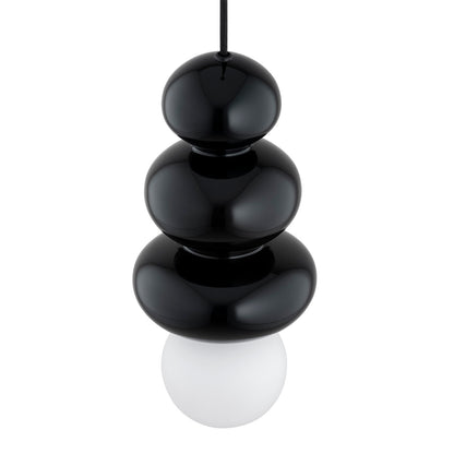 Orlando Plus hanglamp Zwartgroen-opaal