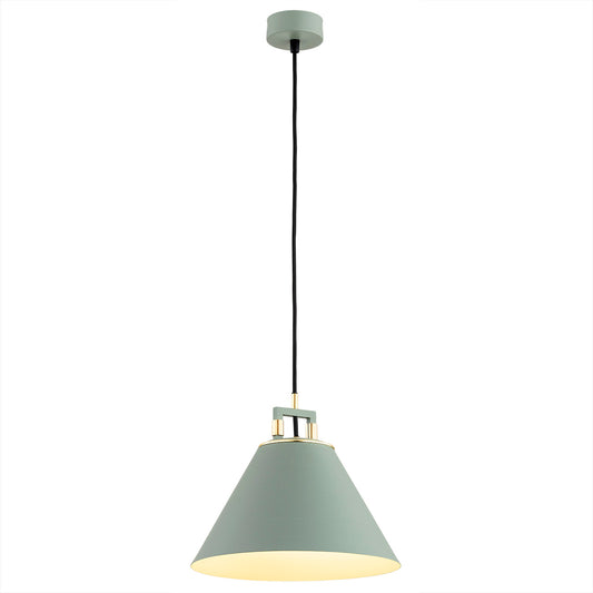 Orte hanglamp Saliegroen-messing 1-lichts