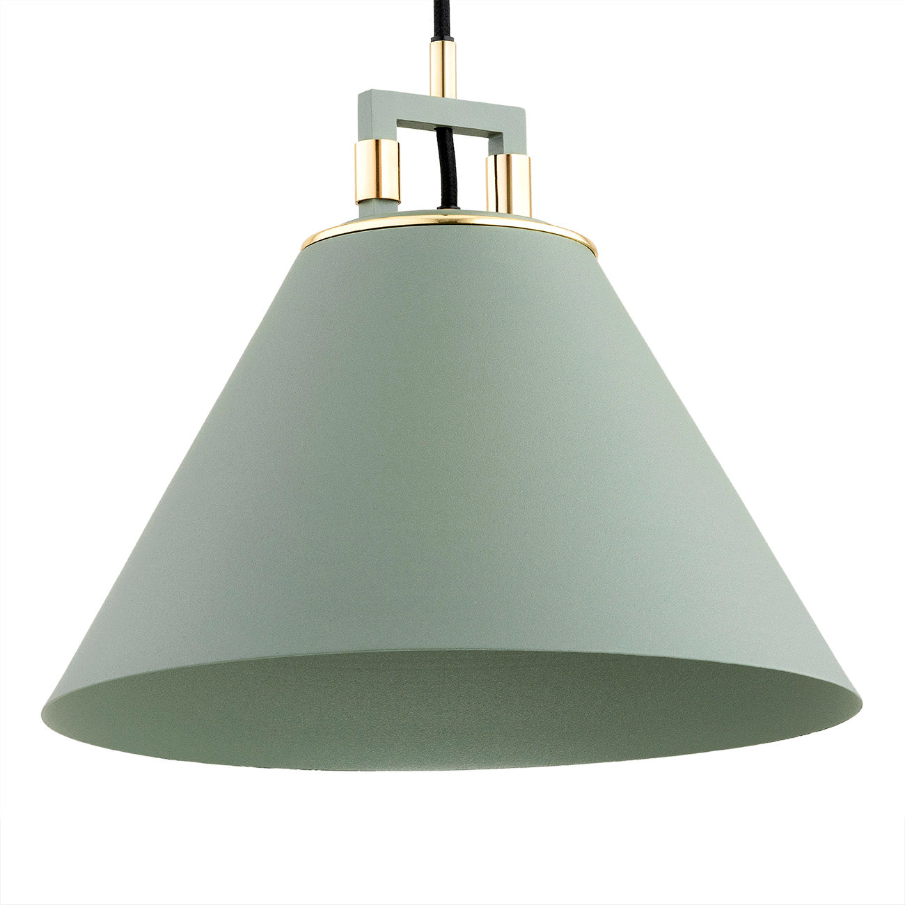 Orte hanglamp Saliegroen-messing 1-lichts