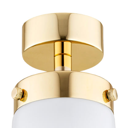 Pasadena plafondlamp Wit-messing