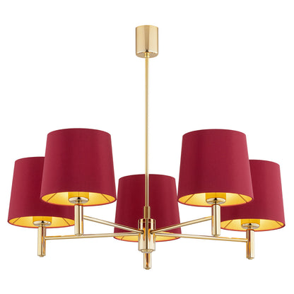 Ponte Plus rood glamour kroonluchter