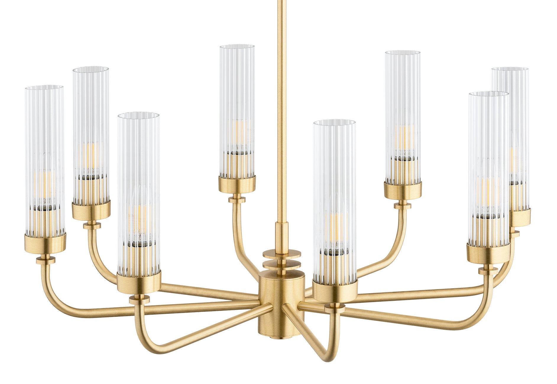 Preston messing ribbelglas kroonluchter foto 10