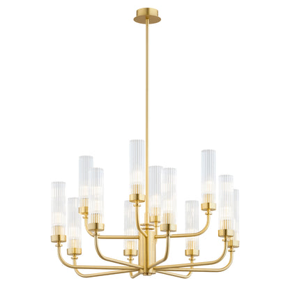 Preston messing ribbelglas kroonluchter foto 16