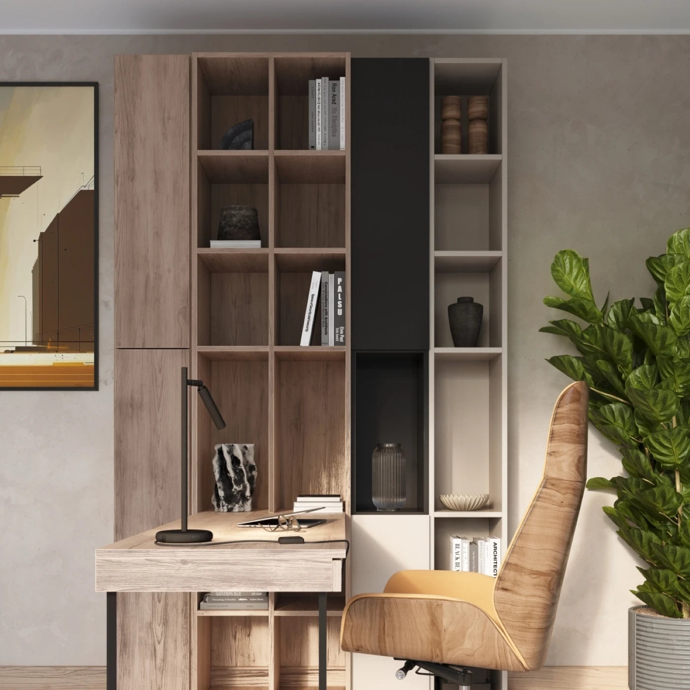 Pastelo Noir Black Table Lamp G9