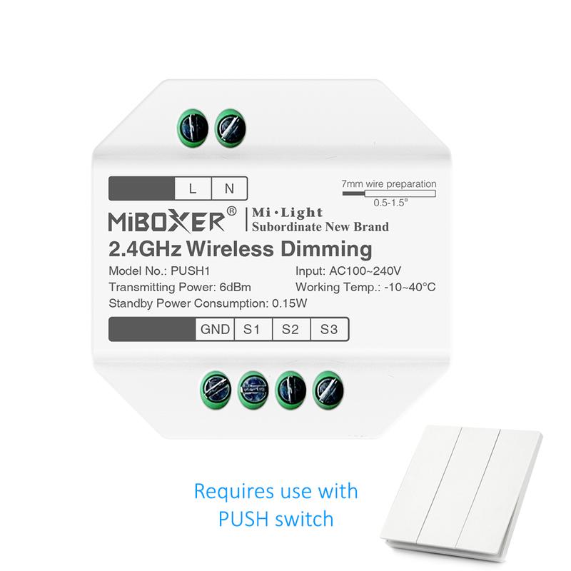 Mi-Light Push Dim Module RGB+CCT (PUSH1)