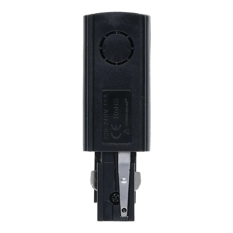 Lumexa 3-fase rail power connector rechts zwart aansluiting