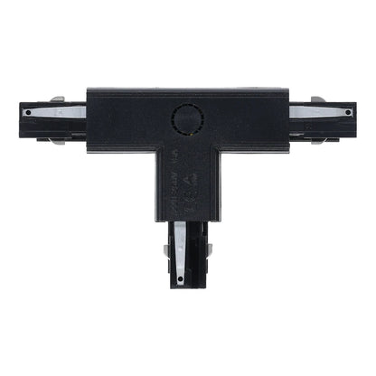 Lumexa 3-fase rail T-connector links-2 zwart zijaanzicht