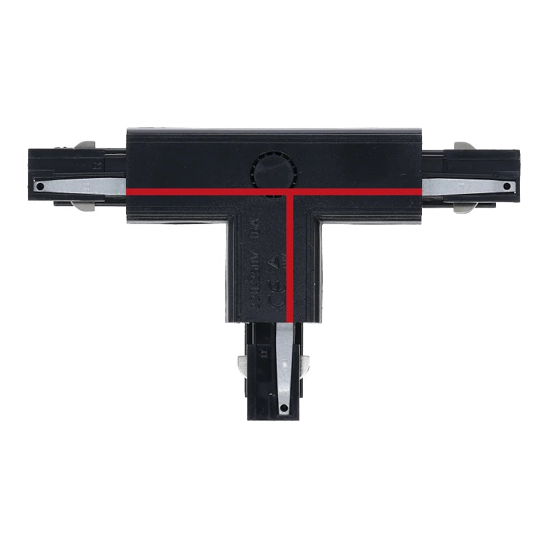 Lumexa 3-fase rail T-connector rechts-1 zwart toepassing