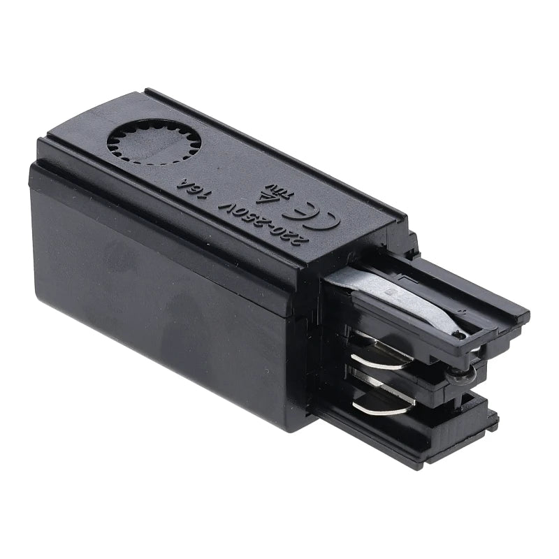 Lumexa 3-fase rail power connector links zwart montage