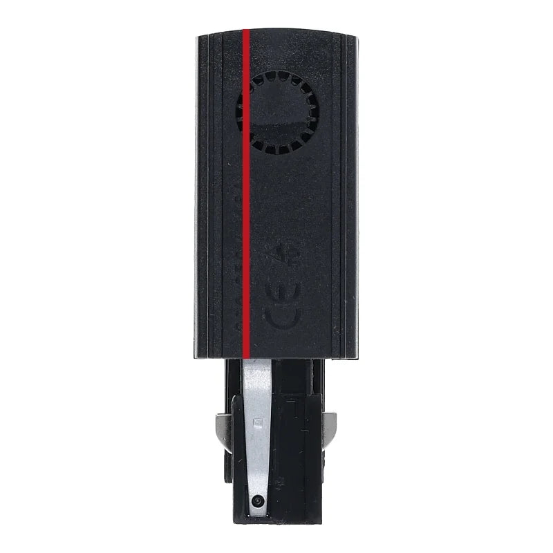 Lumexa 3-fase rail power connector links zwart afmetingen