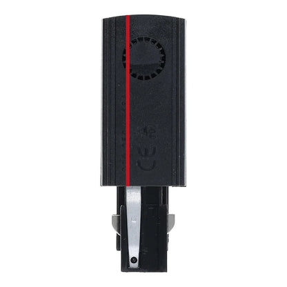 Lumexa 3-fase rail power connector links zwart afmetingen