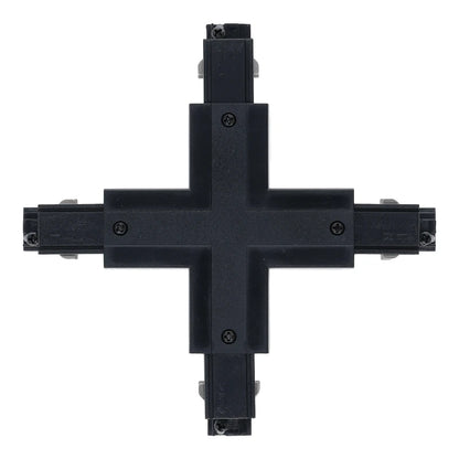 Lumexa 3-fase rail X-connector zwart detail