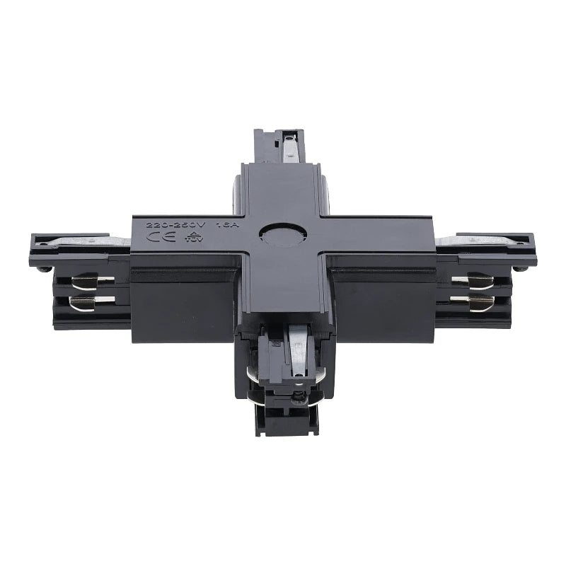 Lumexa 3-fase rail X-connector zwart