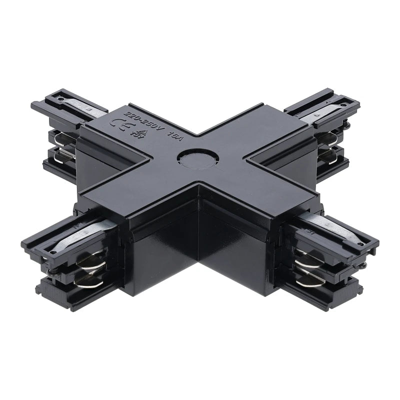 Lumexa 3-fase rail X-connector zwart montage