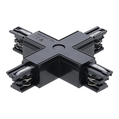 Lumexa 3-fase rail X-connector zwart montage