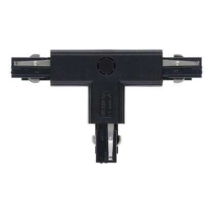 Lumexa 3-fase rail T-connector rechts-2 zwart zijaanzicht