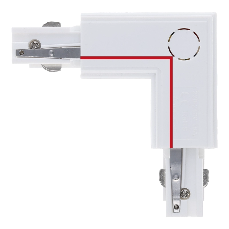 Lumexa 3-fase rail L-connector binnenhoek wit toepassing