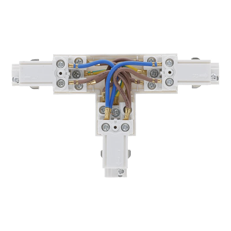 Lumexa 3-fase rail T-connector links-1 wit vooraanzicht
