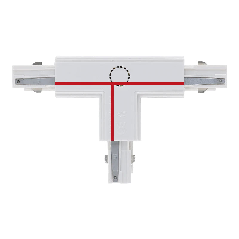 Lumexa 3-fase rail T-connector links-1 wit toepassing