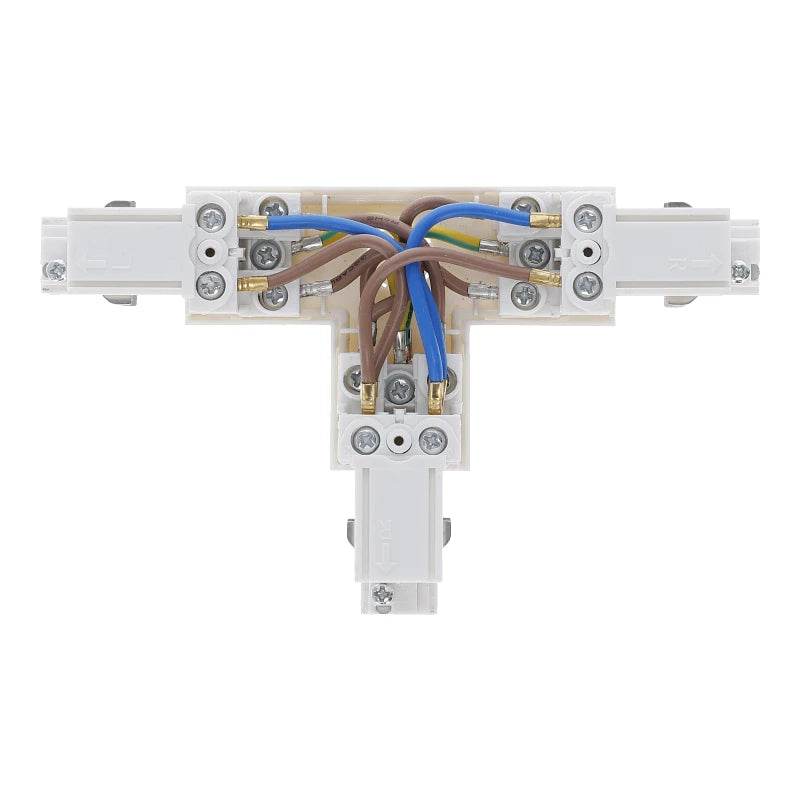 Lumexa 3-fase rail T-connector rechts-1 wit vooraanzicht