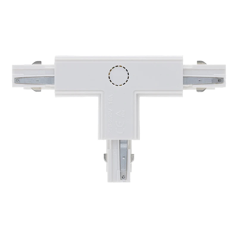 Lumexa 3-fase rail T-connector rechts-1 wit zijaanzicht