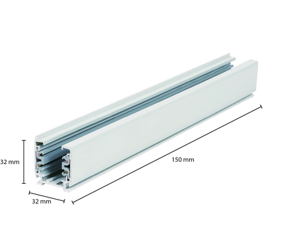 Lumexa 3-fase stroomrail 150 cm wit
